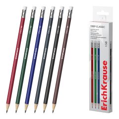 Grafit z ołówka rozprowadza się po powierzchni papieru pod wpływem tarcia gumki