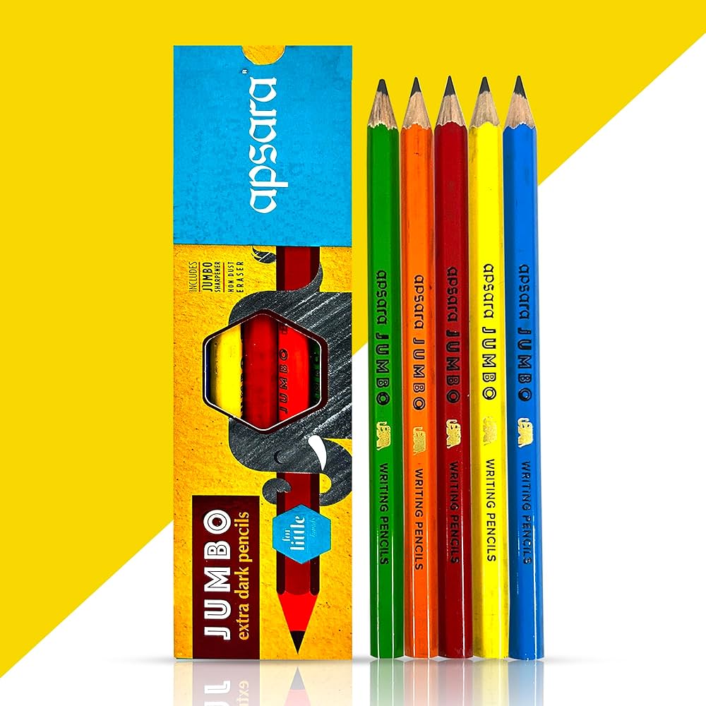 Porównanie śladu pisma z cienkim i grubym ołówkiem na tej samej kartce